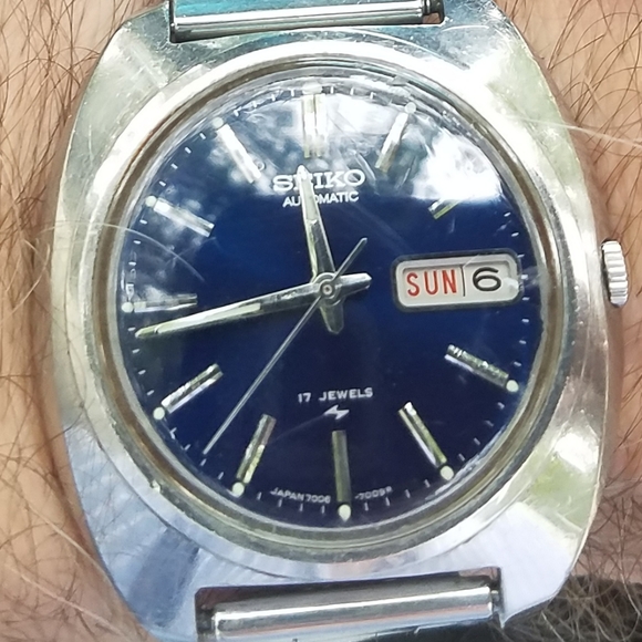 Seiko | Accessories | 971 Seiko Auto Blue Dial 709 Vintage Watch | Poshmark